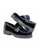 Dansi Δερμάτινα Loafers Velvet Luxurious Royal Blue 6785