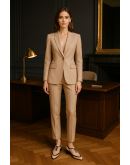 Dansi Δερμάτινα Loafers Μπέζ - Μαύρα -7980