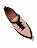 Dansi Δερμάτινα Loafers Μπέζ - Μαύρα -7980