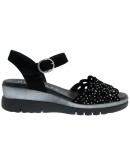 Dchicas Δερμάτινες Πλατφόρμες Μαύρες 5281