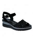 Dchicas Δερμάτινες Πλατφόρμες Μαύρες 5281