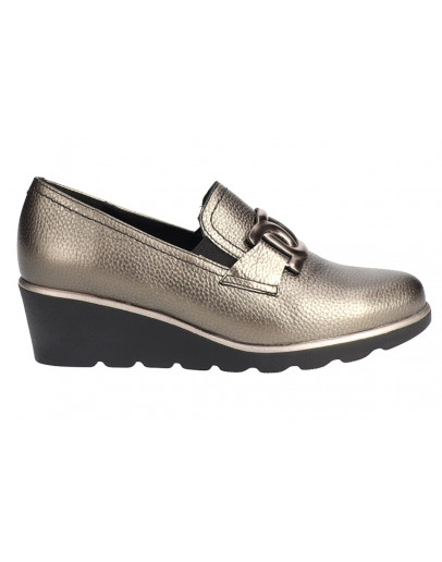 Dchicas Δερμάτινα Loafers Μπρονζέ 3749