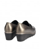 Dchicas Δερμάτινα Loafers Μπρονζέ 3749