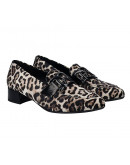 Dchicas Δερμάτινα Loafers Leopard 1409