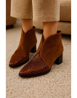 Dchicas Δερμάτινα Μποτάκια Ταμπά 4888