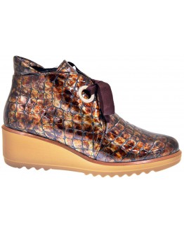 Dchicas Δερμάτινα Μποτάκια Καφέ 4664