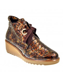 Dchicas Δερμάτινα Μποτάκια Καφέ 4664