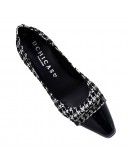 Dchicas Δερμάτινες Γόβες Μαύρες - Λευκές 4887