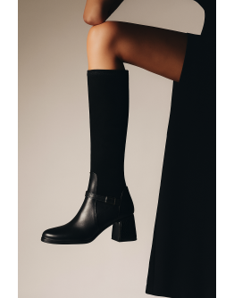 Dchicas Δερμάτινες Μπότες Μαύρες 4738