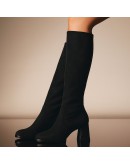 Dchicas Δερμάτινες Μπότες Μαύρες 5321