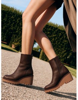 Viguera Δερμάτινα Μποτάκια Καφέ 8292