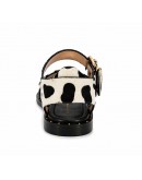 Francesco Milano Δερμάτινα Πέδιλα Flat Animal Print 1801