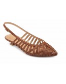Francesco Milano Δερμάτινες Γόβες Slingback Καφέ 1504