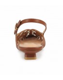 Francesco Milano Δερμάτινες Γόβες Slingback Καφέ 1504