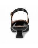 Francesco Milano Δερμάτινες Γόβες Slingback Μαύρες 1506
