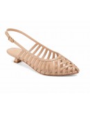 Francesco Milano Δερμάτινες Γόβες Slingback Nude 1504