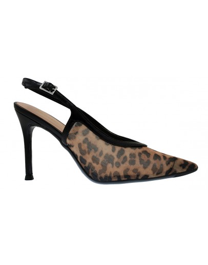 Francesco Milano Γόβες Slingback Λεοπάρ 1004