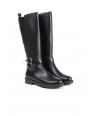 Francesco Milano Δερμάτινες Μπότες Μαύρες 06