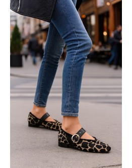 Francesco Milano Δερμάτινα Loafers Leopard Print 0409