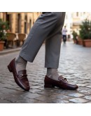 Francesco Milano Δερμάτινα Loafers Μπορντό 0406