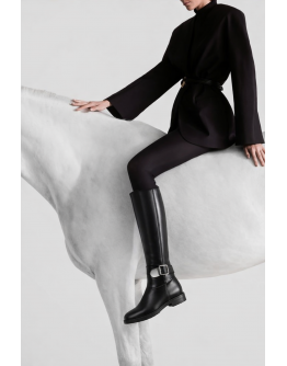 Francesco Milano Δερμάτινες Μπότες Μαύρες 06