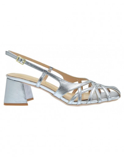 Francesco Milano Δερμάτινα Πέδιλα Ασημί 1508