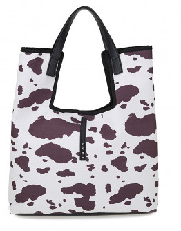 FRNC Τσάντα Καφέ Με Animal Print 5207