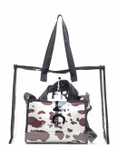 FRNC Τσάντα Καφέ Με Animal Print 5210