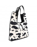 FRNC Τσάντα Μαύρη Με Animal Print 5207