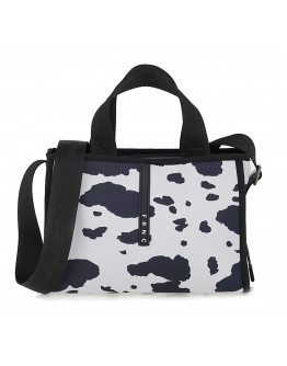 FRNC Τσάντα Μαύρη Με Animal Print 5210