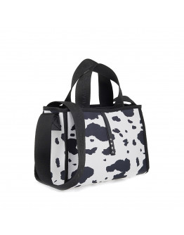 FRNC Τσάντα Μαύρη Με Animal Print 5210