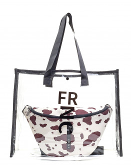 FRNC Τσάντα Καφέ Με Animal Print 5201