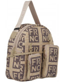 FRNC Τσάντα Backpack Μπεζ - Μαύρη 5326