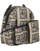 FRNC Τσάντα Backpack Μαύρη - Μπεζ 5326