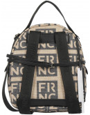 FRNC Τσάντα Backpack Μαύρη - Μπεζ 5326