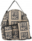 FRNC Τσάντα Backpack Μαύρη - Μπεζ 5326
