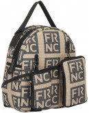 FRNC Τσάντα Backpack Μαύρη - Μπεζ 5326