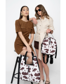 FRNC Τσάντα Καφέ Με Animal Print 5207