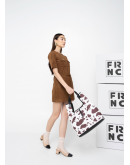 FRNC Τσάντα Καφέ Με Animal Print 5207
