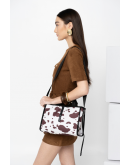 FRNC Τσάντα Καφέ Με Animal Print 5210