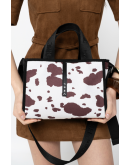 FRNC Τσάντα Καφέ Με Animal Print 5210
