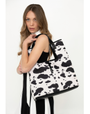 FRNC Τσάντα Μαύρη Με Animal Print 5207