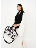 FRNC Τσάντα Μαύρη Με Animal Print 5210