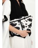 FRNC Τσάντα Μαύρη Με Animal Print 5201