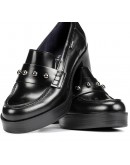 Dorking Δερμάτινα Loafers Μαύρα 9586