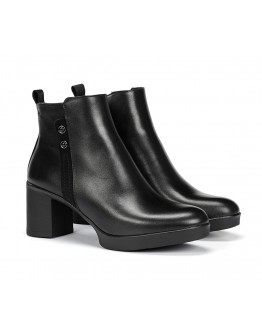 Dorking Δερμάτινα Μποτάκια Μαύρα 9423