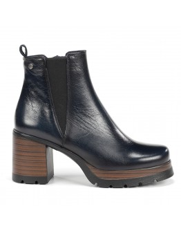 Dorking Δερμάτινα Μποτάκια Μπλε 9414