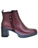 Dorking Δερμάτινα Μποτάκια Μπορντό 9423