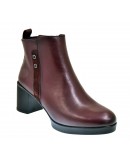 Dorking Δερμάτινα Μποτάκια Μπορντό 9423