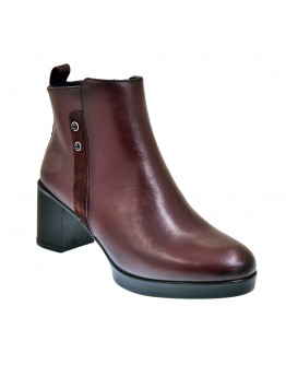 Dorking Δερμάτινα Μποτάκια Μπορντό 9423
